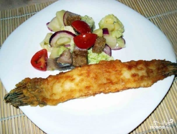 Flounder in batter
