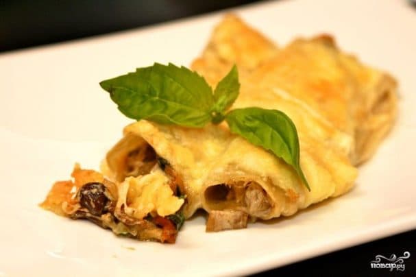 Cannelloni with mushrooms