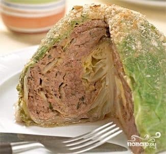 Капуста, фаршаваная мясам