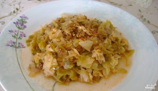 Капуста с фаршем