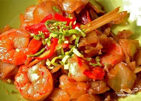 Cabbage with shrimp