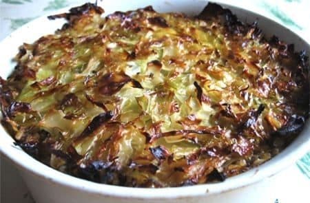 Капустная запяканка з манкай