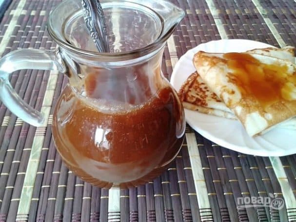 Карамельны соус з кефіру