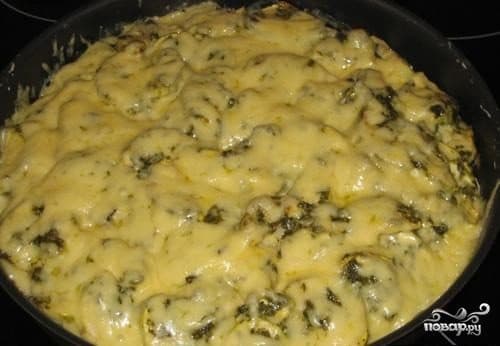 Картопля з фаршем і кабачками