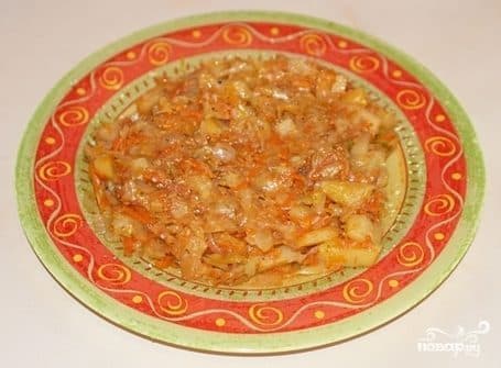 Картофель з капустай у мультаварцы