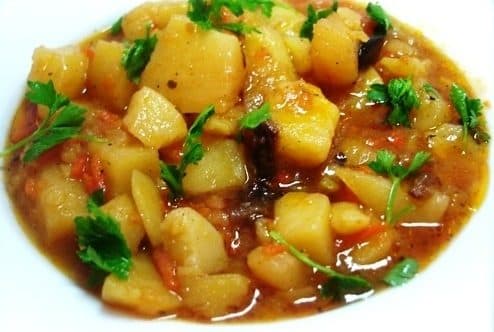 Potatoes with vegetables