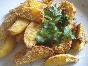 Potatoes in breadcrumbs
