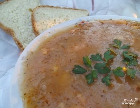 Sour cabbage soup in a multicooker
