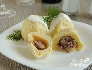 Potato dumplings with meat