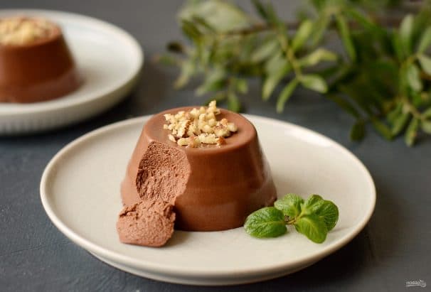 Coffee panna cotta