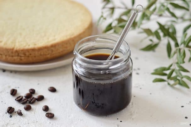 Coffee soak for sponge cake