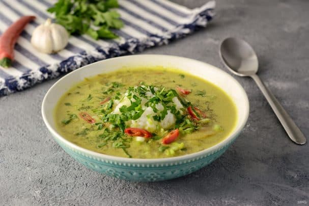 Coconut soup with rice