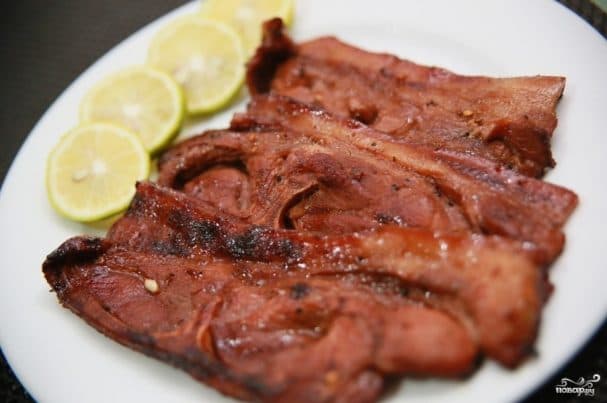 Pork loin on the grill