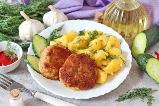 Кацлеты з часныком