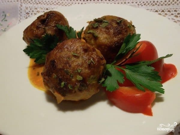 Катлеты з рысам у духоўцы