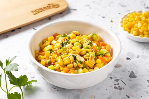 Chinese-style corn with nuts