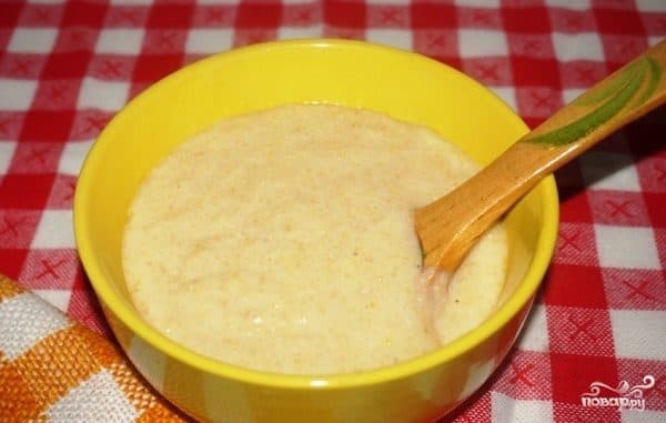 Кукурузная каша с сулугуни