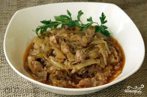 Курыца з капустай
