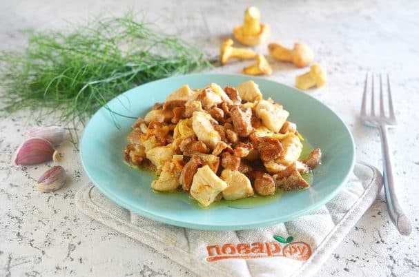Курыца з лісічкамі