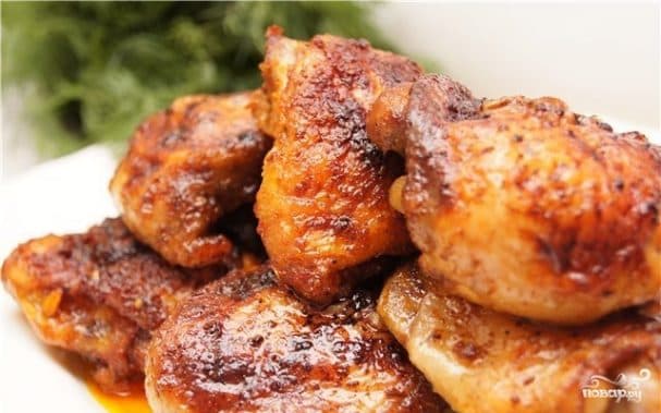 Chicken in beer baked in the oven