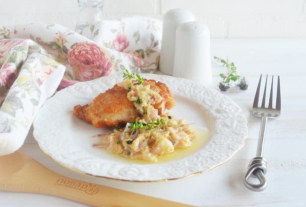 Chicken in creamy Piccata sauce