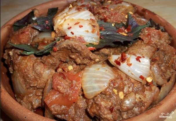 Georgian-style chicken liver
