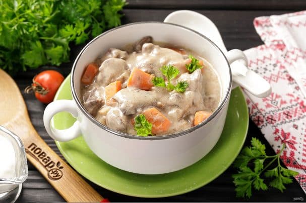 Куряча печінка в мультиварці