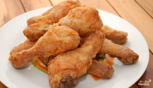 Chicken legs in batter