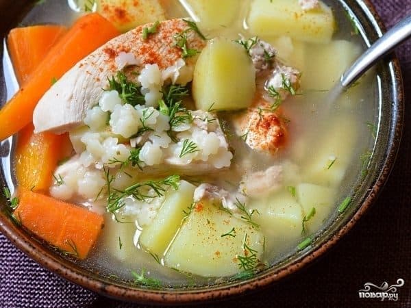 Курыны суп без падсмажкі