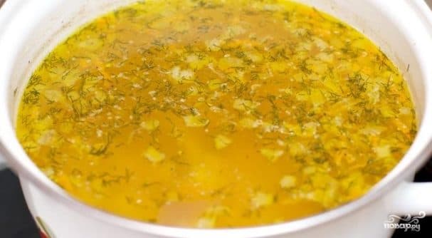 Chicken soup with buckwheat