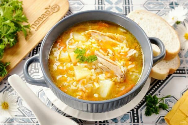Chicken soup with rice