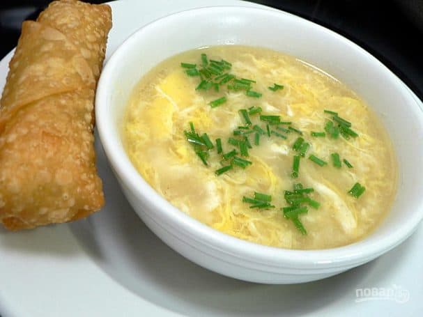 Курыны суп з яйком