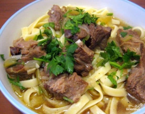 Uzbek-style beef lagman