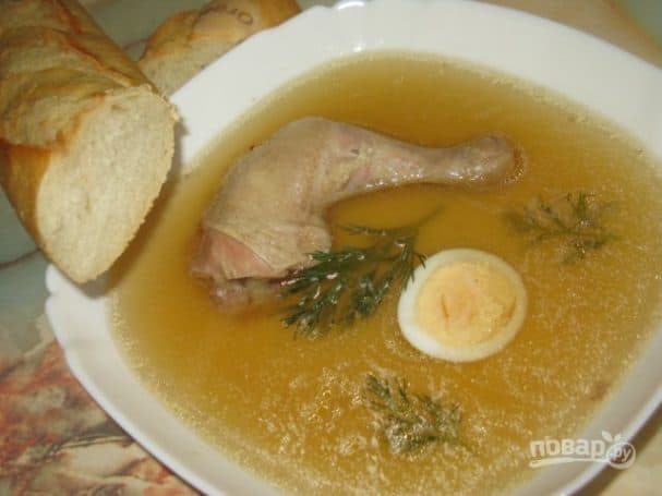Light chicken soup