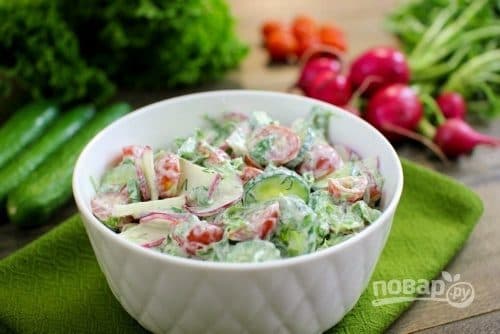 Легкий овочевий салат