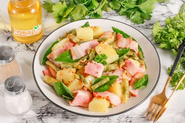 Liège salad with string beans