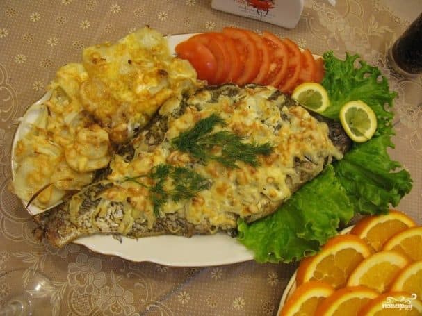 Лещ с грибами
