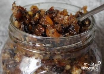 Лимон с медом и сухофруктами