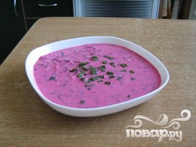 Литовский холодный борщ