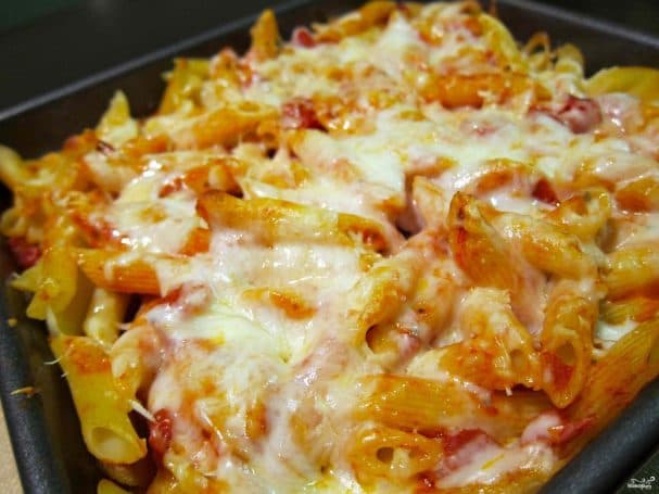 Запяканка з макаронамі з курыцай