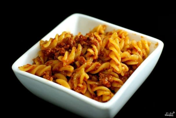 Pasta with meat
