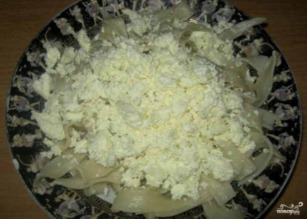 Pasta with cottage cheese