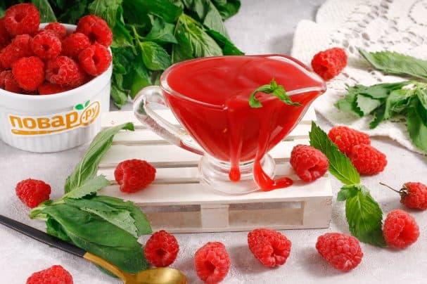 Raspberry topping