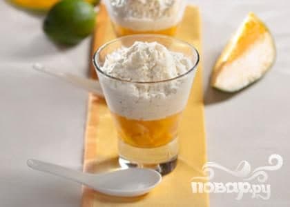 Mango jelly with rice