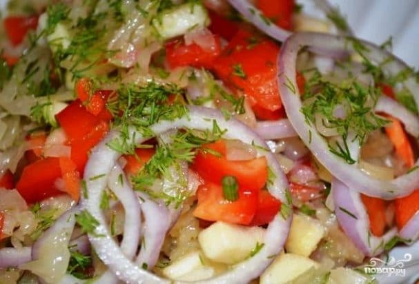 Marinated cabbage with butter