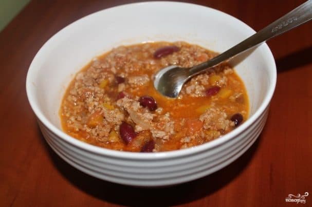 Мексиканский суп с фаршем