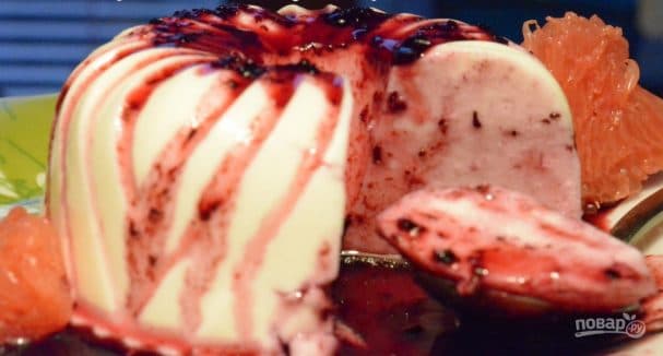 Milk and cottage cheese jelly