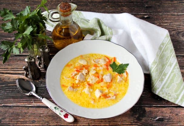 Milk chicken soup