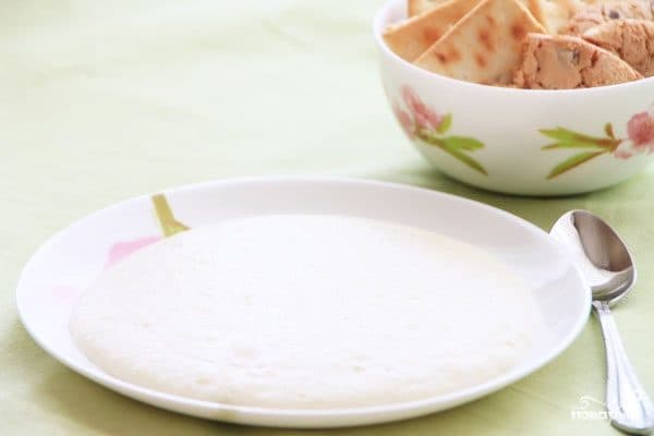 Milk rice soup