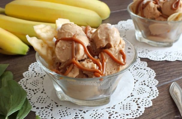 Banana and condensed milk ice cream